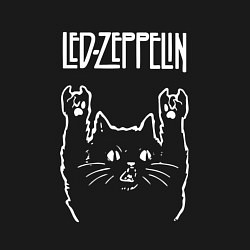 Свитшот хлопковый мужской LED ZEPPELIN РОК КОТ, цвет: черный — фото 2