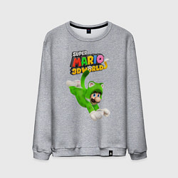 Мужской свитшот Luigi cat Super Mario 3D World Nintendo