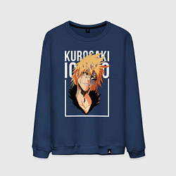 Свитшот хлопковый мужской Bleach - Ichigo, цвет: тёмно-синий