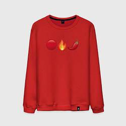 Свитшот хлопковый мужской Emoji RHCP, цвет: красный