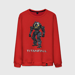 Свитшот хлопковый мужской TITANFALL ROBOT ART титанфолл, цвет: красный