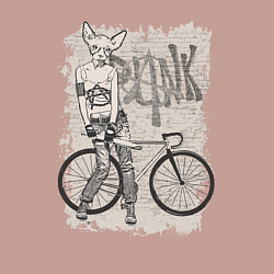 Свитшот хлопковый мужской Bike punk Chihuahua, цвет: пыльно-розовый — фото 2