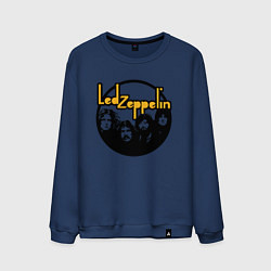 Свитшот хлопковый мужской Led Zeppelin Лед Зеппелин, цвет: тёмно-синий