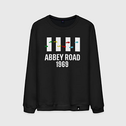 Свитшот хлопковый мужской THE BEATLES ABBEY ROAD, цвет: черный