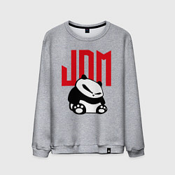 Свитшот хлопковый мужской JDM Panda Japan Симпатяга, цвет: меланж