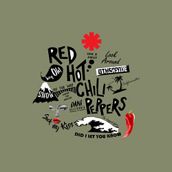Свитшот хлопковый мужской RHCP альбомы, цвет: авокадо — фото 2
