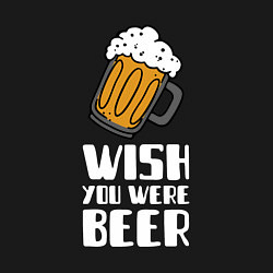 Свитшот хлопковый мужской Wish you were beer, цвет: черный — фото 2