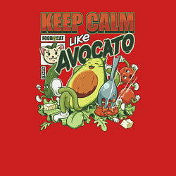 Свитшот хлопковый мужской Keep Calm Like Avocato, цвет: красный — фото 2