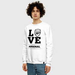 Свитшот хлопковый мужской Arsenal Love Классика, цвет: белый — фото 2