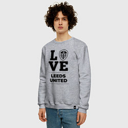 Свитшот хлопковый мужской Leeds United Love Классика, цвет: меланж — фото 2