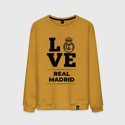 Свитшот хлопковый мужской Real Madrid Love Классика, цвет: горчичный