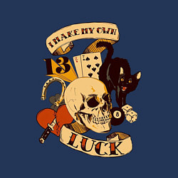 Свитшот хлопковый мужской Я сам сама создаю свою удачу, цвет: тёмно-синий — фото 2