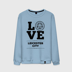 Свитшот хлопковый мужской Leicester City Love Классика, цвет: мягкое небо