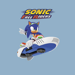 Свитшот хлопковый мужской Sonic Free Riders Hedgehog Racer, цвет: мягкое небо — фото 2