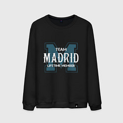 Свитшот хлопковый мужской Team Madrid, цвет: черный