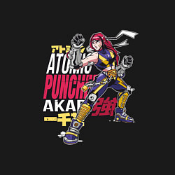 Свитшот хлопковый мужской Anime Atomic Puncher Girl, цвет: черный — фото 2