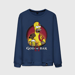 Свитшот хлопковый мужской Homer god of bar, цвет: тёмно-синий
