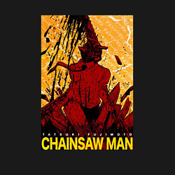 Свитшот хлопковый мужской CHAINSAW MAN DENJI, цвет: черный — фото 2