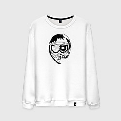 Свитшот хлопковый мужской Zombie rider, цвет: белый