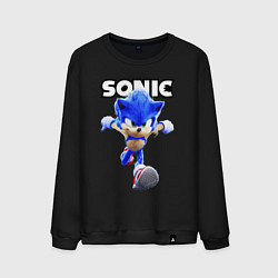 Свитшот хлопковый мужской Sonic the Hedgehog 2, цвет: черный