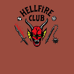 Свитшот хлопковый мужской Hellfire Club Stranger Things 4, цвет: кирпичный — фото 2