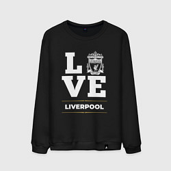 Свитшот хлопковый мужской Liverpool Love Classic, цвет: черный