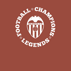 Свитшот хлопковый мужской Символ Valencia и надпись Football Legends and Cha, цвет: кирпичный — фото 2
