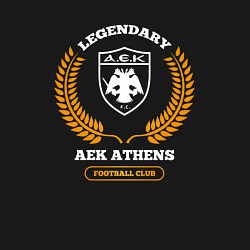 Свитшот хлопковый мужской Лого AEK Athens и надпись Legendary Football Club, цвет: черный — фото 2