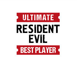 Свитшот хлопковый мужской Resident Evil: таблички Ultimate и Best Player, цвет: белый — фото 2