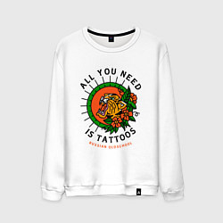 Мужской свитшот All You Need Is Tattoos Татуировка Тигра