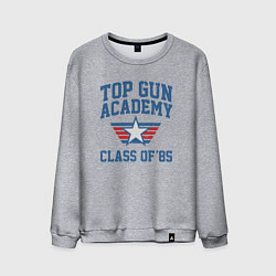 Свитшот хлопковый мужской TOP GUN Academy Class of 85, цвет: меланж