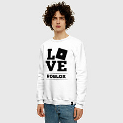 Свитшот хлопковый мужской Roblox Love Classic, цвет: белый — фото 2