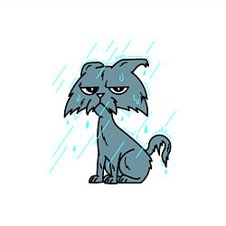 Свитшот хлопковый мужской CAT IN THE RAIN, цвет: белый — фото 2