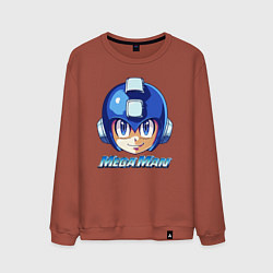 Свитшот хлопковый мужской Mega Man - Rockman, цвет: кирпичный