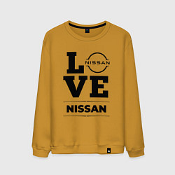 Свитшот хлопковый мужской Nissan Love Classic, цвет: горчичный