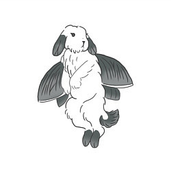 Свитшот хлопковый мужской Фея зайка, цвет: белый — фото 2