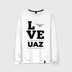 Свитшот хлопковый мужской UAZ Love Classic, цвет: белый