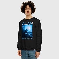 Свитшот хлопковый мужской Alan Walker фото, цвет: черный — фото 2