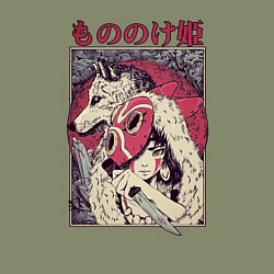 Свитшот хлопковый мужской ПРИНЦЕССА МОНОНОКЕPRINCESS MONONOKE, цвет: авокадо — фото 2