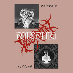 Свитшот хлопковый мужской Polyphia, цвет: пыльно-розовый — фото 2