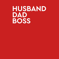 Свитшот хлопковый мужской Husband, dad, boss, цвет: красный — фото 2