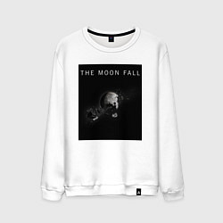 Свитшот хлопковый мужской The Moon Fall Space collections, цвет: белый