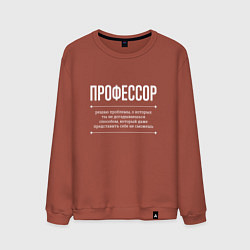 Свитшот хлопковый мужской Как Профессор решает проблемы, цвет: кирпичный
