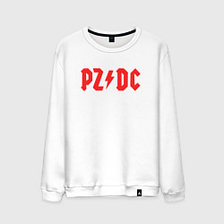Свитшот хлопковый мужской PZDC ACDC, цвет: белый