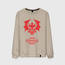 Свитшот хлопковый мужской Ave Dominus Nox клич повелителей ночи, цвет: миндальный