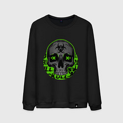 Свитшот хлопковый мужской SKULL TOXIC, цвет: черный
