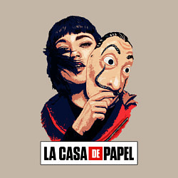 Свитшот хлопковый мужской Бумажный дом La casa de papel, цвет: миндальный — фото 2