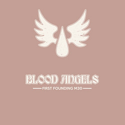 Свитшот хлопковый мужской Кровавые ангелы лого винтаж, цвет: пыльно-розовый — фото 2