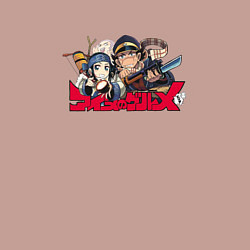 Свитшот хлопковый мужской Команда Золотого божества Golden Kamuy, цвет: пыльно-розовый — фото 2