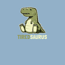 Свитшот хлопковый мужской Tiredsaurus, цвет: мягкое небо — фото 2